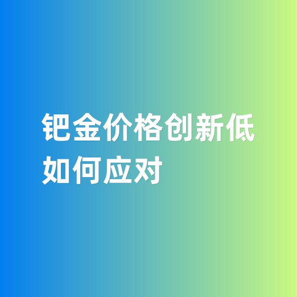 鈀碳回收，鈀金價(jià)格創(chuàng)新低，如何應(yīng)對(duì)